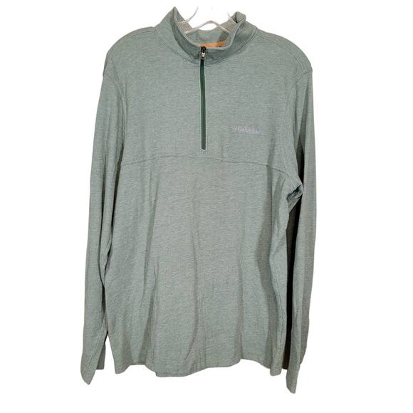 Columbia Men's Sportswear 1/4 Zip Sweater Mock Neck Pullover Green Size Medium - Picture 1 of 7